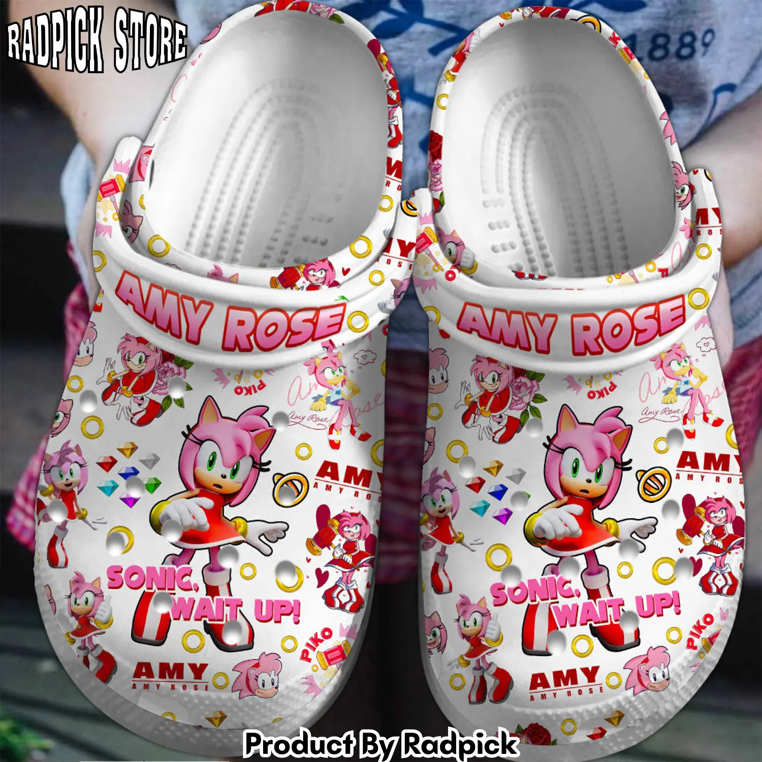 Radpick premium sonic the hedgehog game movie clogs shoes comfortable for men women fik rp6522113